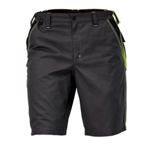 KNOXFIELD - pantaloni scurti de lucru cu talie elastica - Gri/Galben neon