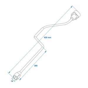 cheie tubulara cu maner 620mm 19mm8439429