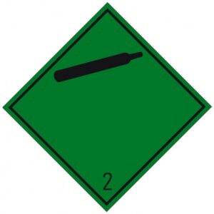Placa ADR aluminiu Pericol Transport gaze neinflamabile netoxice clasa 2.2n