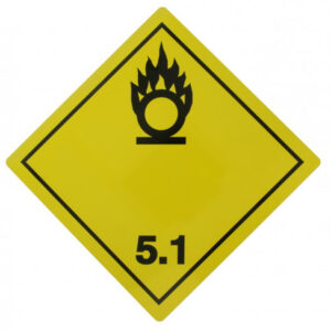 Placa ADR aluminiu - "Pericol Transport substante comburante carburanti clasa 5.1"