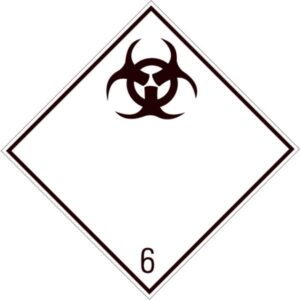 Placa ADR aluminiu - "Pericol Transport substante infectioase clasa 6.2"