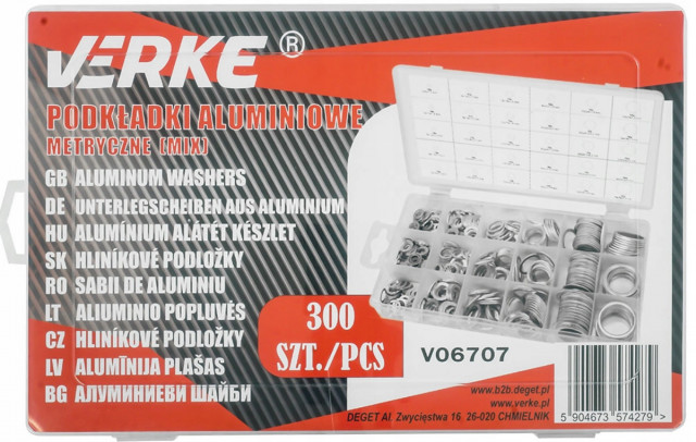 set-300-buc-saibe-de-aluminiu-verke8407012 set 300 buc saibe de aluminiu verke8407012