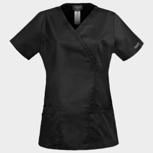 Tunică medicală pentru femei CHEROKEE WRAP NEGRU WWE4728