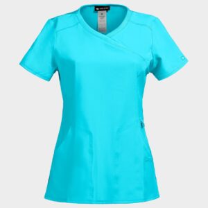 Tunică medicală pentru femei CHEROKEE WRAP TURQUOISE CKE2625A