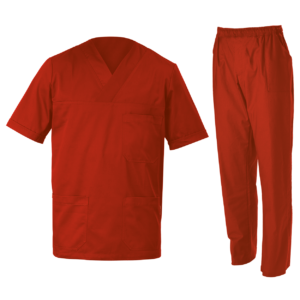 Tunică medicală cu pantaloni M3 ROȘU