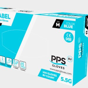 Mănuși de unica folosință din nitril PPS NITRILE BLUE PF 5.5G