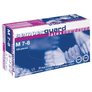 Mănuși de unică folosință din latex SEMPERGUARD LATEX POWDERED