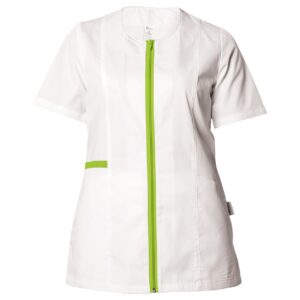 Tunică medicală pentru femei ZAIRA ALB/VERDE DESCHIS
