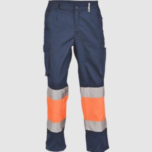 BILBAO HV pantaloni bleumarin/portocaliu - Lichidare